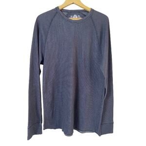 American Rag Mens Waffle Raw‎  Edge Long Sleeve Shirt Men Sz XXL